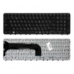 Клавиатура для ноутбука HP Pavilion M6-1000, Envy M6-1000, M6-1100er, M6-1220er Series. Плоский Enter. Черная, с черной рамкой. PN: PK130U92B06.