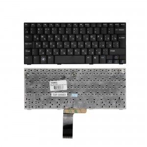 Клавиатура для ноутбука Dell Inspiron Mini 10, 10v, 1010, 1011 Series. Г-образный Enter. Черная, без рамки. PN: PK1306H3A06.