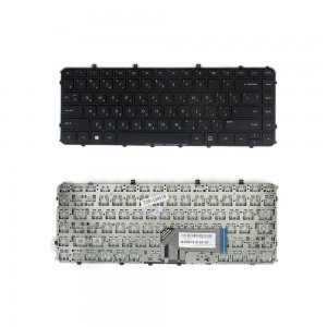 Клавиатура для ноутбука HP Envy 4-1000, 4-1100, 6-1000 Series. Плоский Enter. Черная, с черной рамкой. PN: MP-11M73SU6698.
