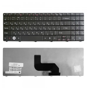 Клавиатура для ноутбука Packard Bell EasyNote DT85, MT85, ST85, ST86, TN65 Series. Плоский Enter. Черная, без рамки. PN: MP-07F33SU-4424H.