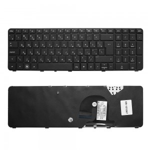 Клавиатура для ноутбука HP Pavilion DV7-4000, DV7-5000 Series. Г-образный Enter. Черная c черной рамкой. PN: NSK-HS0UQ 01.