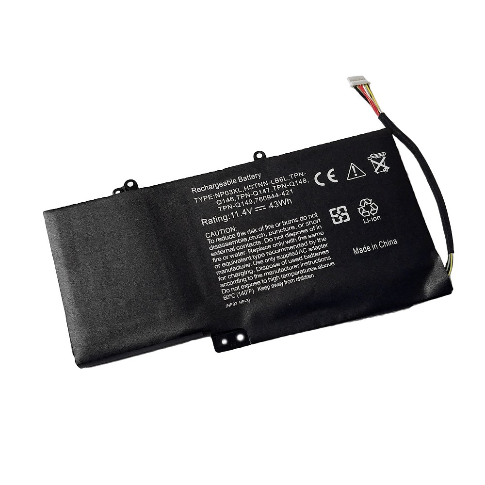 Аккумулятор для ноутбука HP Envy X360 15, Pavilion 13-a000 Series. 11.4V 3720mAh PN: 760944-421, TPN-Q149