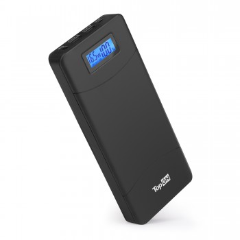 Внешний аккумулятор TopON TOP-T72 18000mAh (66.6Wh) QC 2.0, 2 USB для ноутбука, планшета, смартфона и аккумулятора авто. Черный