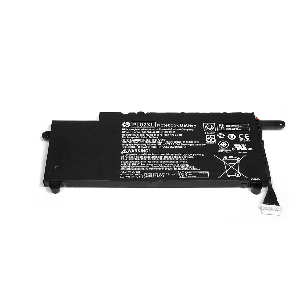 Аккумулятор для ноутбука HP Pavilion 11-n000, X360 Series. 7.6V 3720mAh PN: 751681-421, HSTNN-LB6B, PL02XL