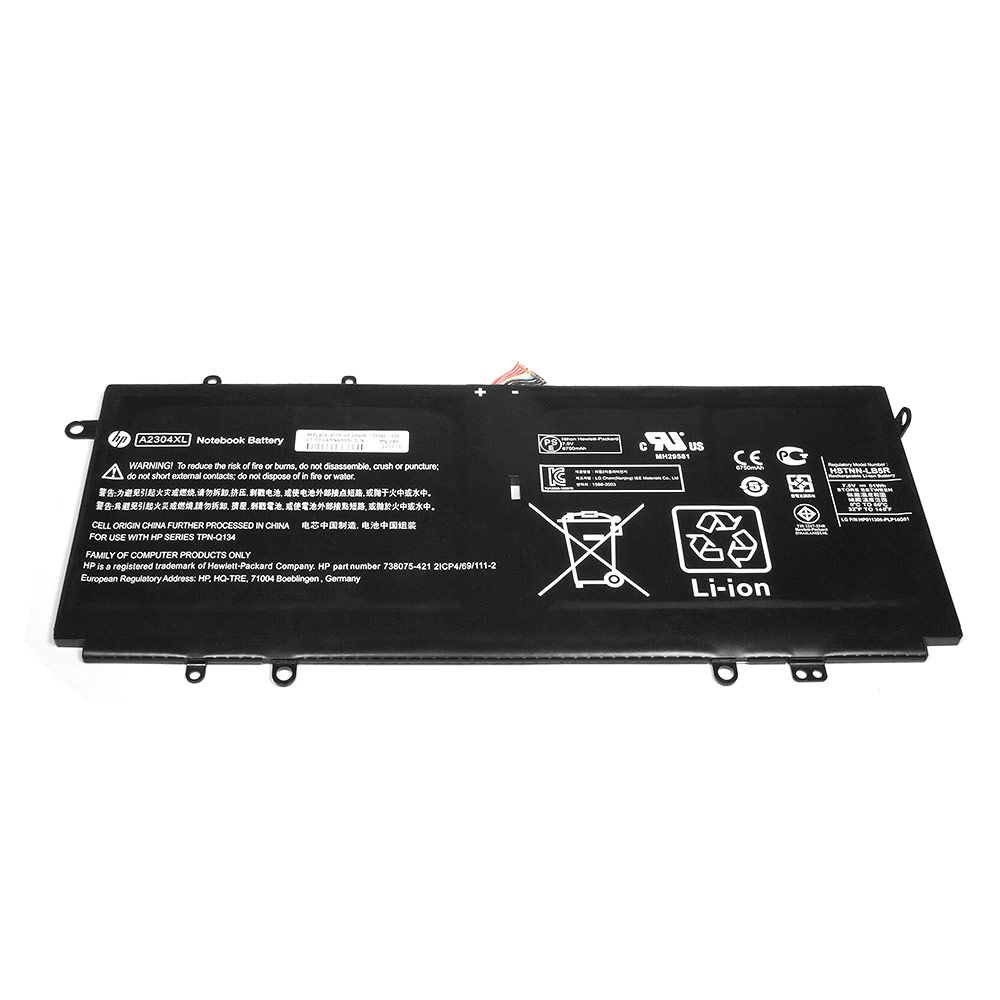 Аккумулятор для ноутбука HP 14-q000 (14-G1) Chromebook Series. 7.5V 6750 mAh. PN: 738075-421, A2304XL, HSTNN-LB5R