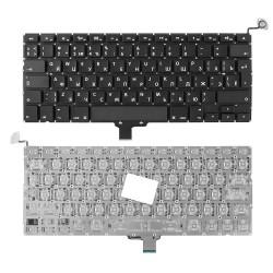Клавиатура для ноутбука Macbook Air A1304, A1237 Series. Г-образный Enter. Черная, без рамки. PN: A1304, A1237.