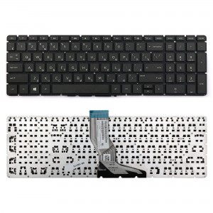 Клавиатура для ноутбука HP Pavilion 250 G6, 255 G6, 258 G6 Series. Плоский Enter. Черная, без топкейса. PN: 925008-001.