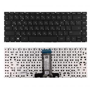 Клавиатура для ноутбука HP 14-BS, 14-BR, 14-BF, 14-BK Series. Плоский Enter. Черная, без рамки. PN: 2B-097PR0004