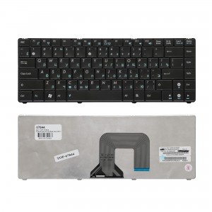 Клавиатура для ноутбука Asus N20, N20A, N20H Series. Плоский Enter. Черная, без рамки. PN: NSK-UB00R.