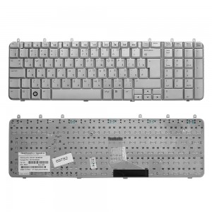 Клавиатура для ноутбука HP Pavilion DV7-1000, DV7-1100Z, DV7-1190ER Series. Г-образный Enter. Серебристая, без рамки. PN: NSK-H820R.