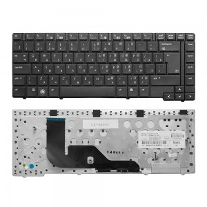 Клавиатура для ноутбука HP Probook 6455b, 6440b, 6445b, 6450b Series. Г-образный Enter. Черная без рамки. PN: V103126BS1.