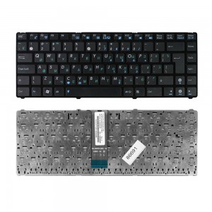 Клавиатура для ноутбука Asus U20, UL20, Eee PC 1201, 1215, 1215B Series . Г-образный Enter. Черная, с черной рамкой. PN: 9J.N2K82.90R.