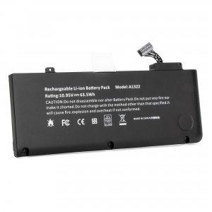 Аккумулятор для ноутбука MacBook Pro 13.3 10.95V 5800mAh 63.5Wh, усиленный. PN: A1322