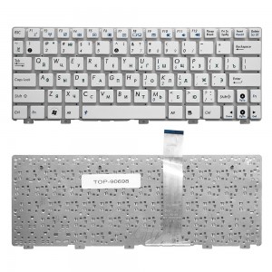 Клавиатура для ноутбука Asus Eee PC 1011PX, 1015, TF101 Series. Плоский Enter. Белая, без рамки. PN: V103646OS1.